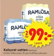 ramlösa - Kolsyrat vatten