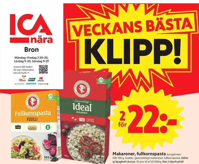 Mer - Makaroner, fullkornspasta