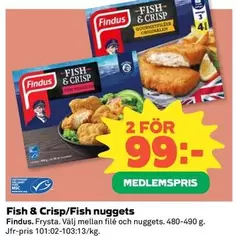 Findus - Fish & Crisp/Fish nuggets