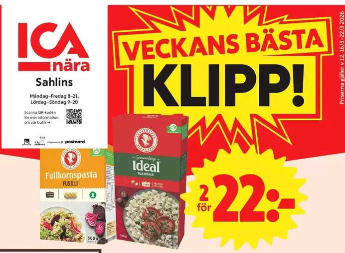 Mer - Fullkornspasta, Ideal