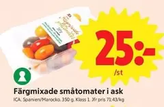 Färgmixade småtomater i ask