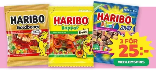Haribo - Goldbears, Nappar, Pixel Zourr