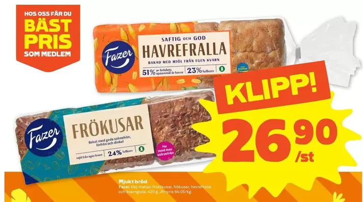 Fazer - HAVREFRALLA, FRÖKUSAR
