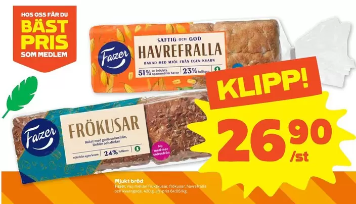 Fazer - HAVREFRALLA, FRÖKUSAR