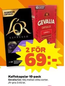 gevalia - Kaffekapslar 10-pack