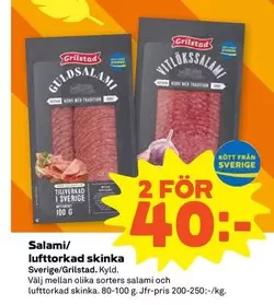 Grilstad - Guld Salami / Vitlökssalami