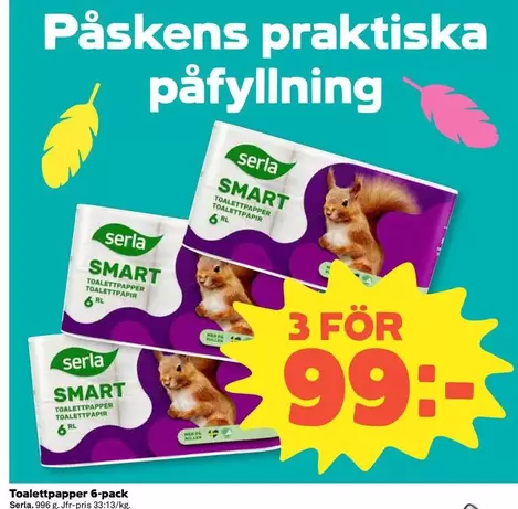 Serla - Toalettpapper 6-pack