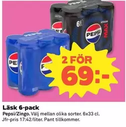 Pepsi - Läsk 6-pack