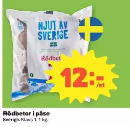 Rödbetor i påse