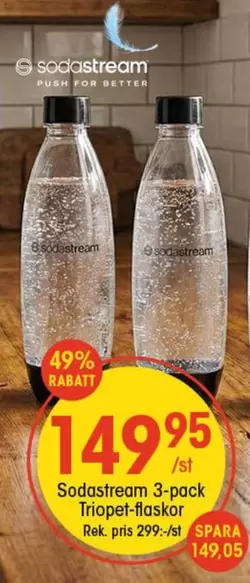 sodastream - 3-pack Triopet-flaskor