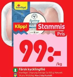 Kronfågel - Färsk kycklingfilé