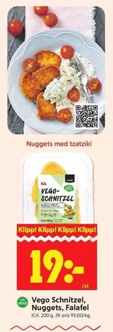 Vego Schnitzel, Nuggets, Falafel