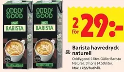 Barista havredryck naturell