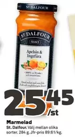 ST. DALFOUR - Apelsin & Ingefära Marmelad
