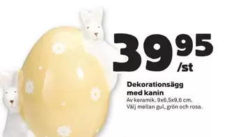Dekorationsägg med kanin