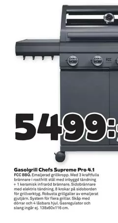 Gasolgrill Chefs Supreme Pro 4.1