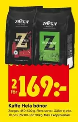 Zoegas - Kaffe Hela bönor