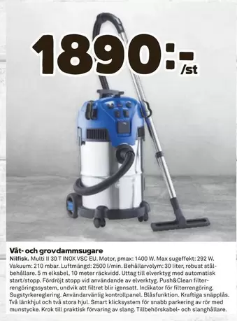 Nilfisk - Våt- och grovdammsugare