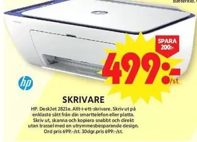 HP -  DeskJet 2821e All-in-one-skrivare