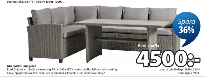 AGERMOSE loungeset