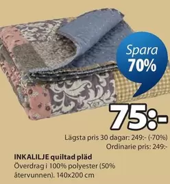 INKALILJE quiltad pläd