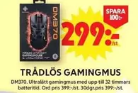 DM370. Trådlös gamingmus