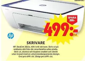 HP - SKRIVARE DeskJet 2821e