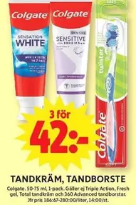 Colgate - Tandkräm, Tandborste