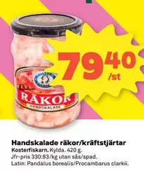 PANDALUS - Handskalade räkor/kräftstjärtar