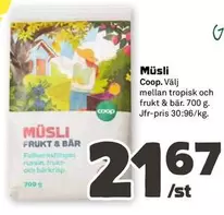 Coop - Müsli Frukt & Bär