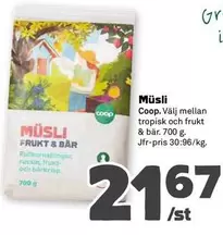 Coop - Müsli Frukt & Bär