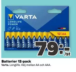 Varta - Batterier 12-pack