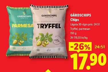 Gårdschips - Chips Tryffel, parmesan