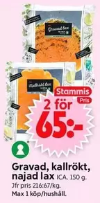 Gravad, kallrökt, najad lax