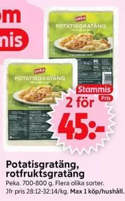 Peka - Potatisgratäng, rotfruktsgratäng