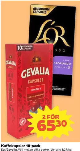 gevalia - Kaffekapslar 10-pack