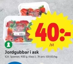 Jordgubbar i ask