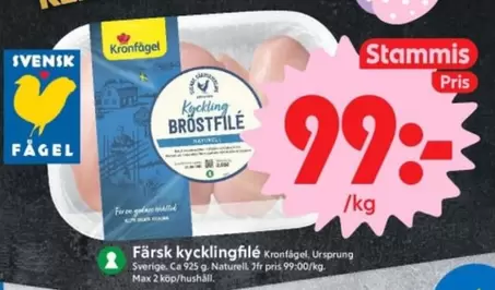 Kronfågel - Färsk kycklingfilé