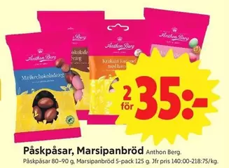 Påskpåsar, Marsipanbröd