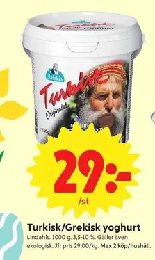 Lindahls - Turkisk/Grekisk yoghurt