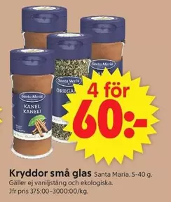 Santa Maria - Kryddor små glas