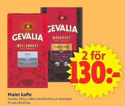 gevalia - Malet kaffe
