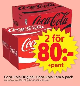 coca-cola - Coca-Cola Original, Coca-Cola Zero 6-pack