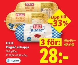 Felix - Risgrö, ärtsopa
