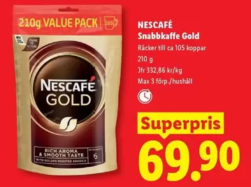 Nescafe - Snabbkaffe Gold