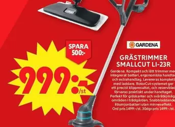 Gardena - Grästrimmer SMALLCUT LI-23R