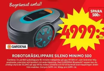 Gardena - ROBOTGRÄSKLIPPARE SILENO MINIMO 500