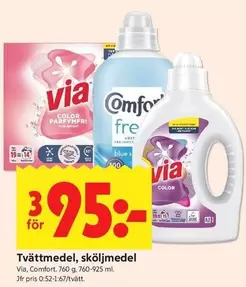 Via - Tvättmedel, sköljmedel