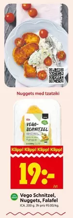 Vego Schnitzel, Nuggets, Falafel