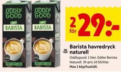 Barista havre dryck naturell